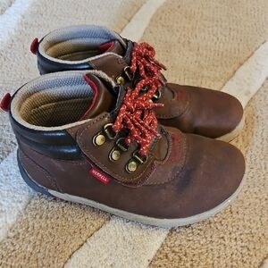 Merrell Kids Brown Boots with Red Accents